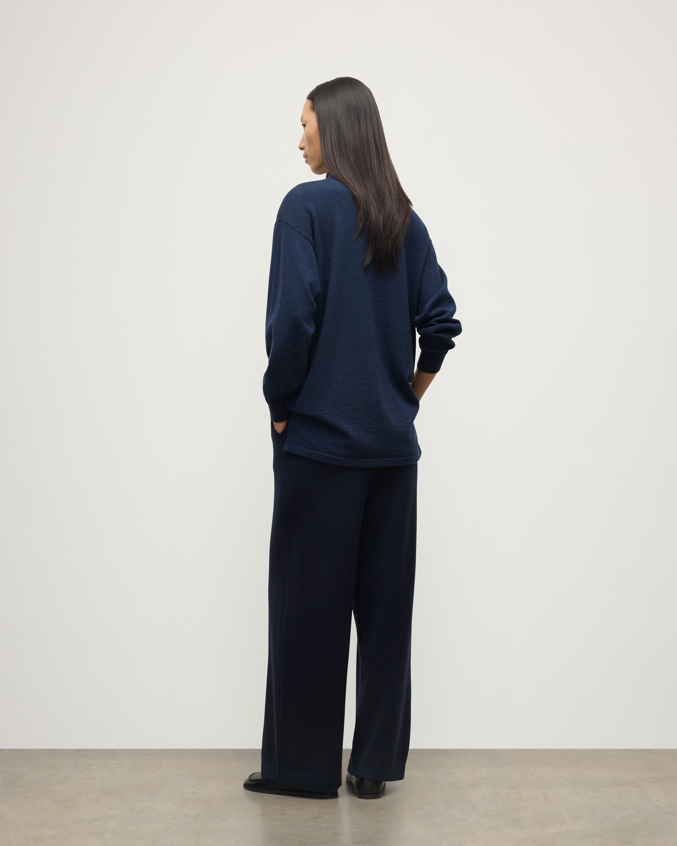 Munro Navy Cashmere Shirt