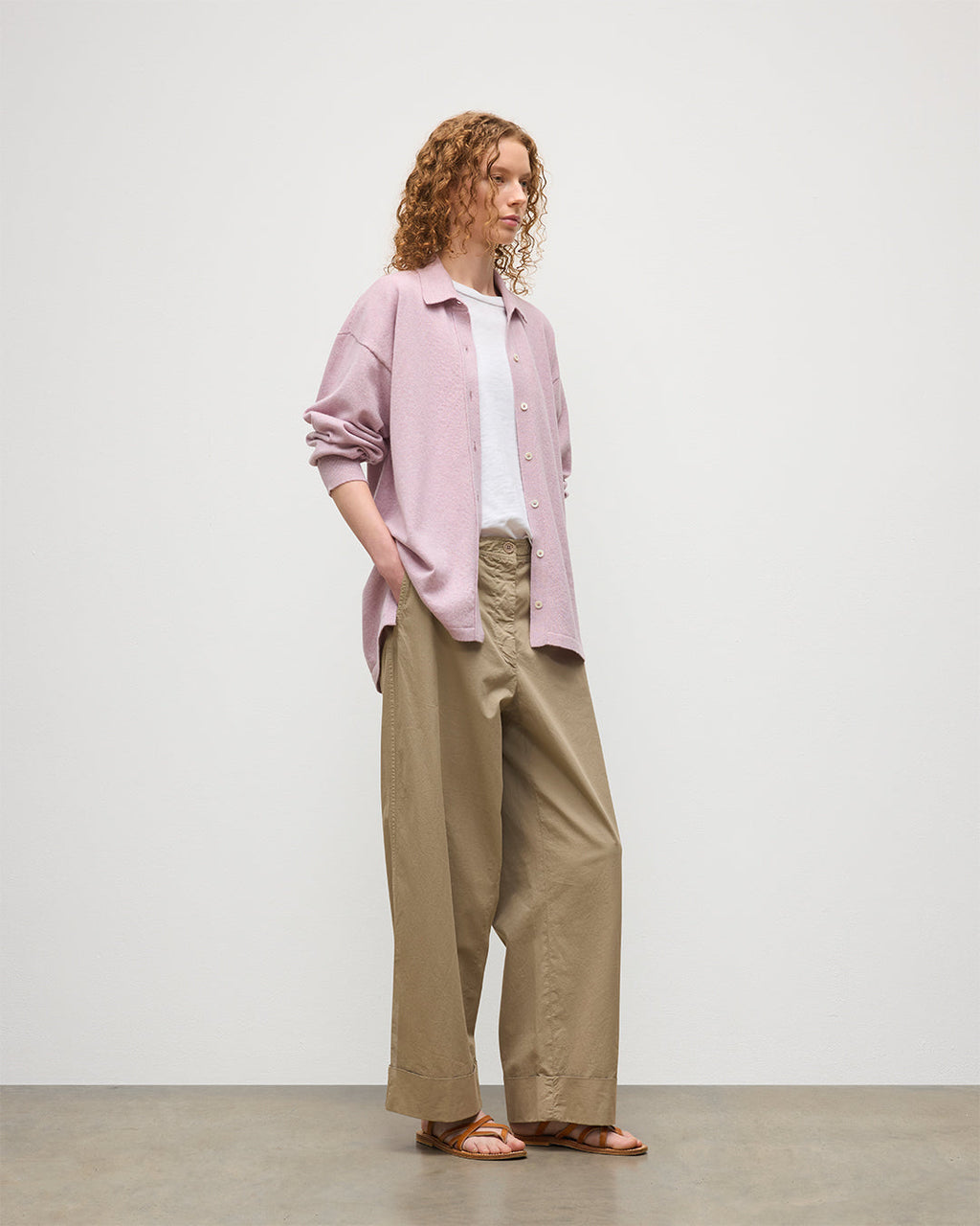 Munro Light Pink Cashmere Shirt