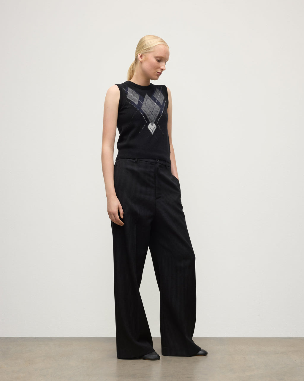 Le Jabots Black Cashmere Tank