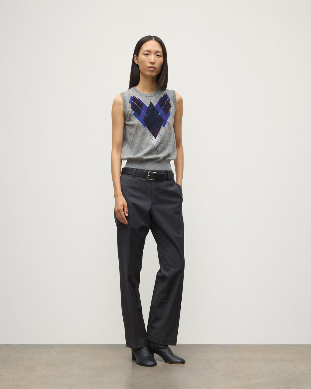 Le Jabots Grey Cashmere Tank
