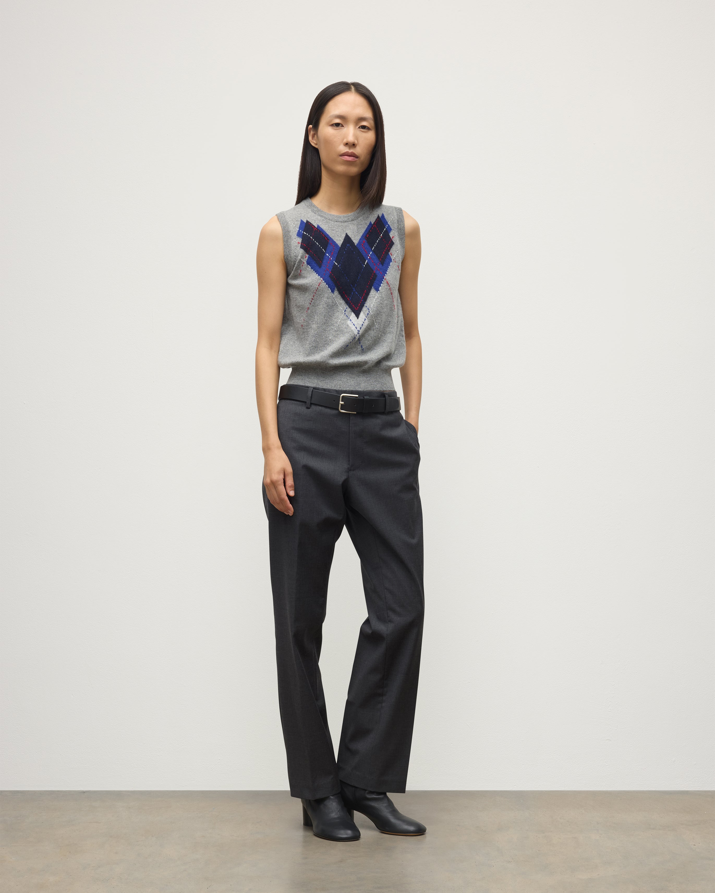 Le Jabots Grey Cashmere Tank