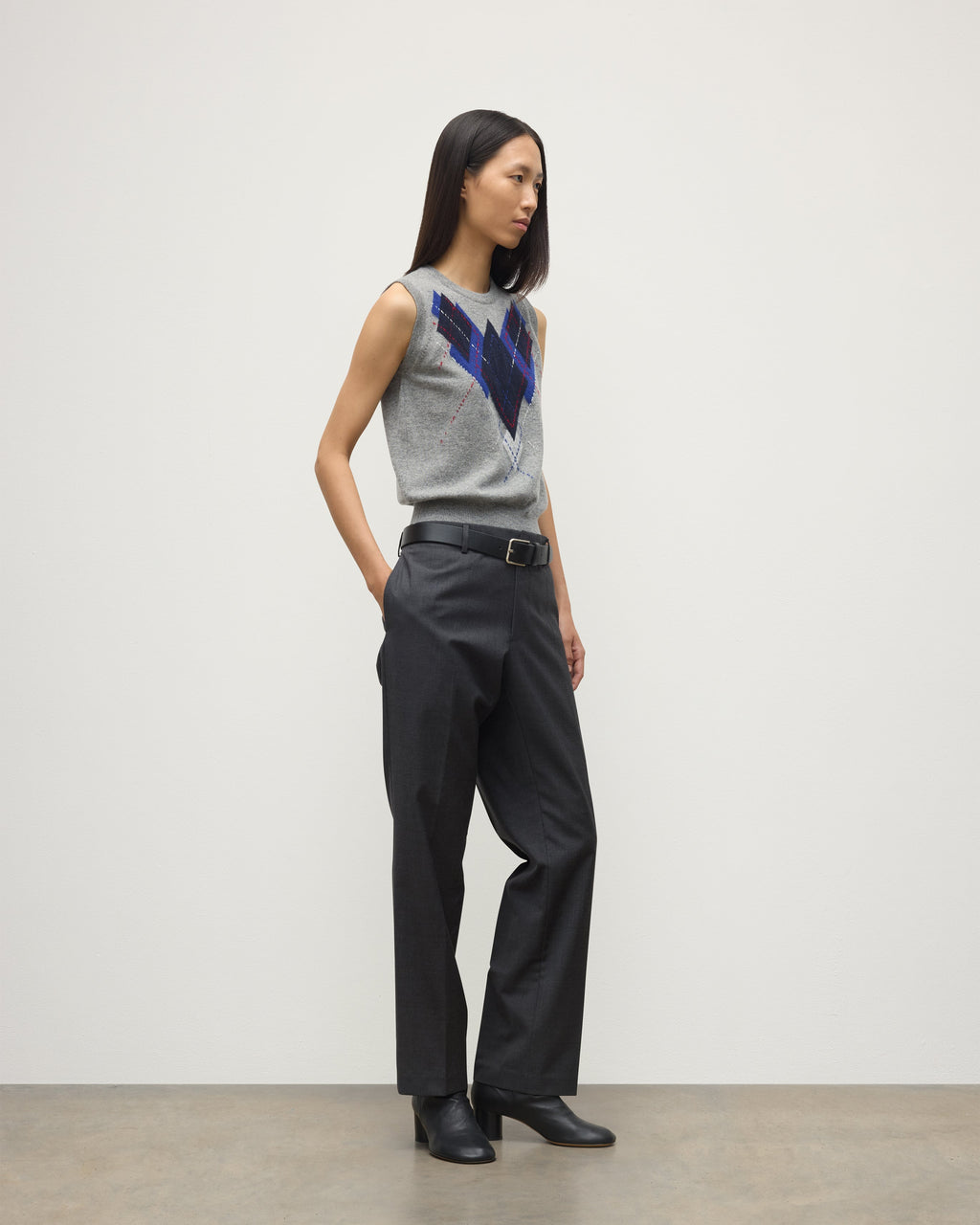 Le Jabots Grey Cashmere Tank