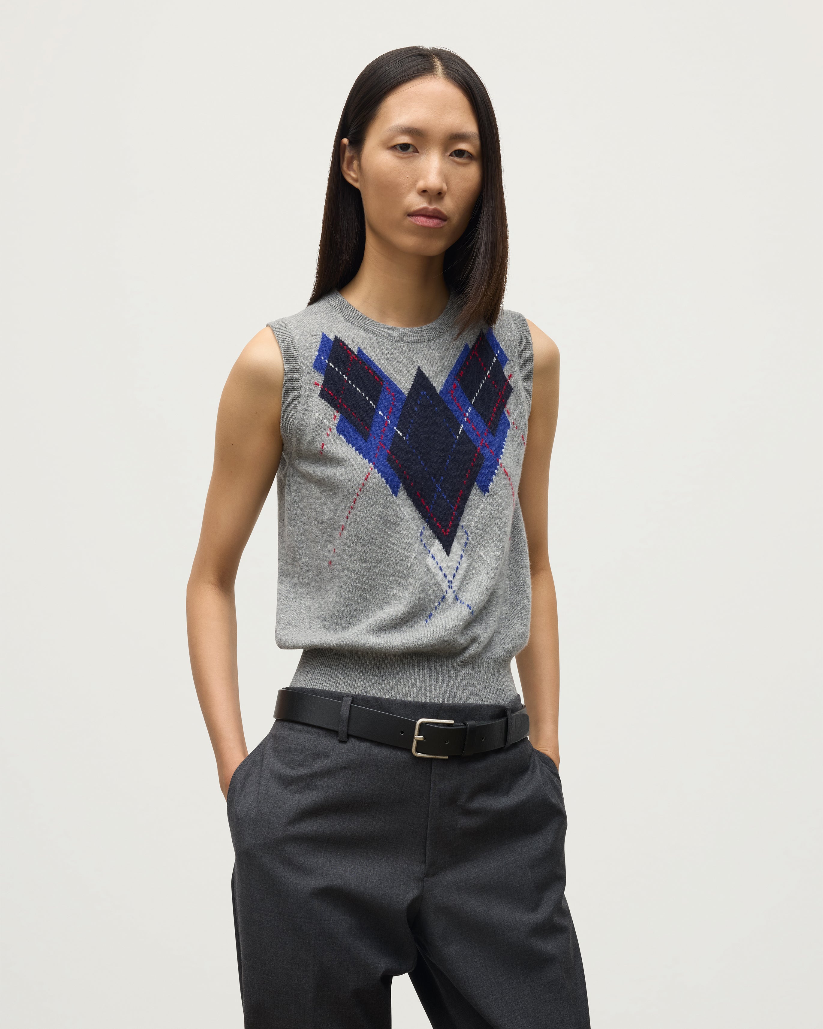Le Jabots Grey Cashmere Tank