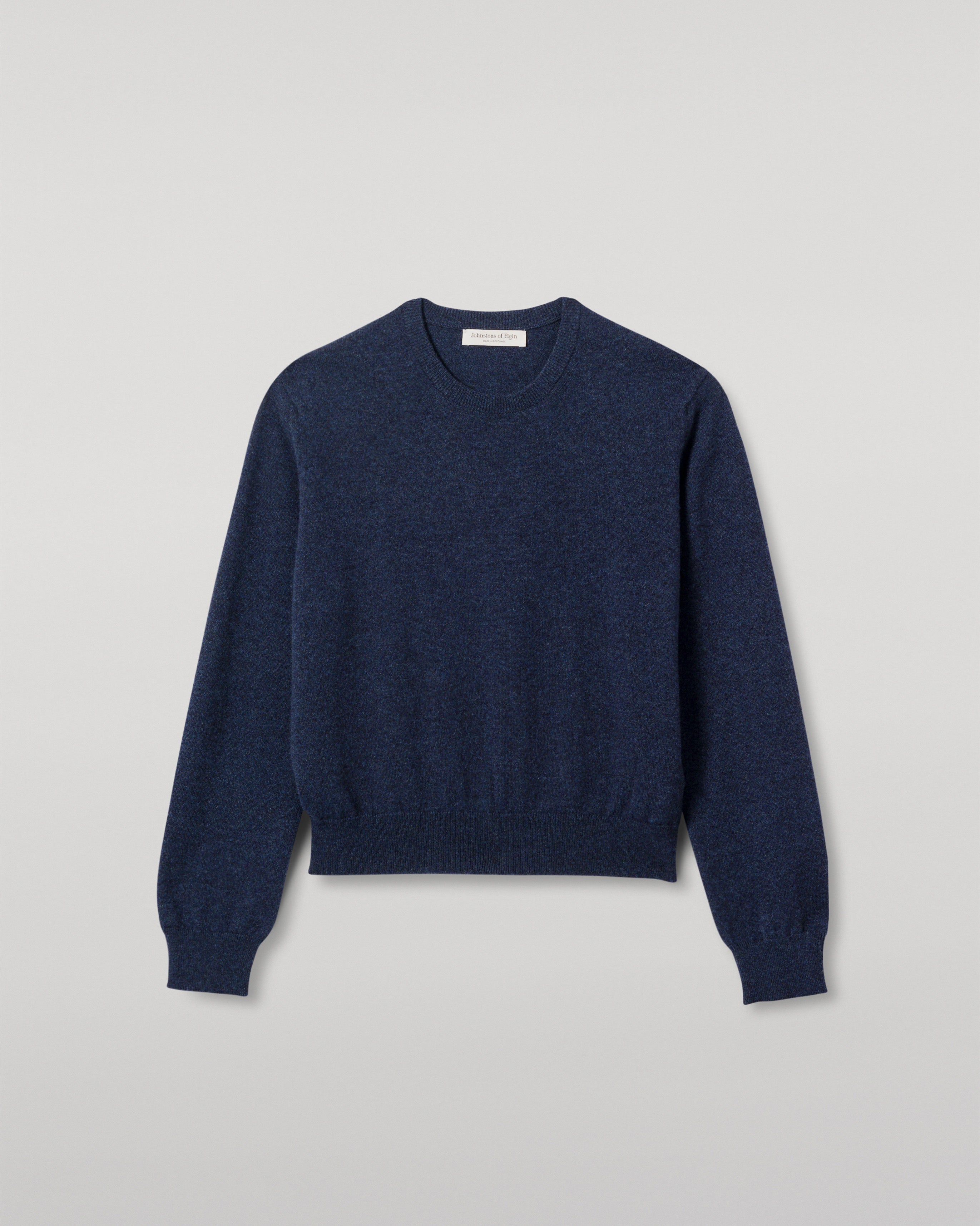Lunan Navy Classic Cashmere Crew Jumper