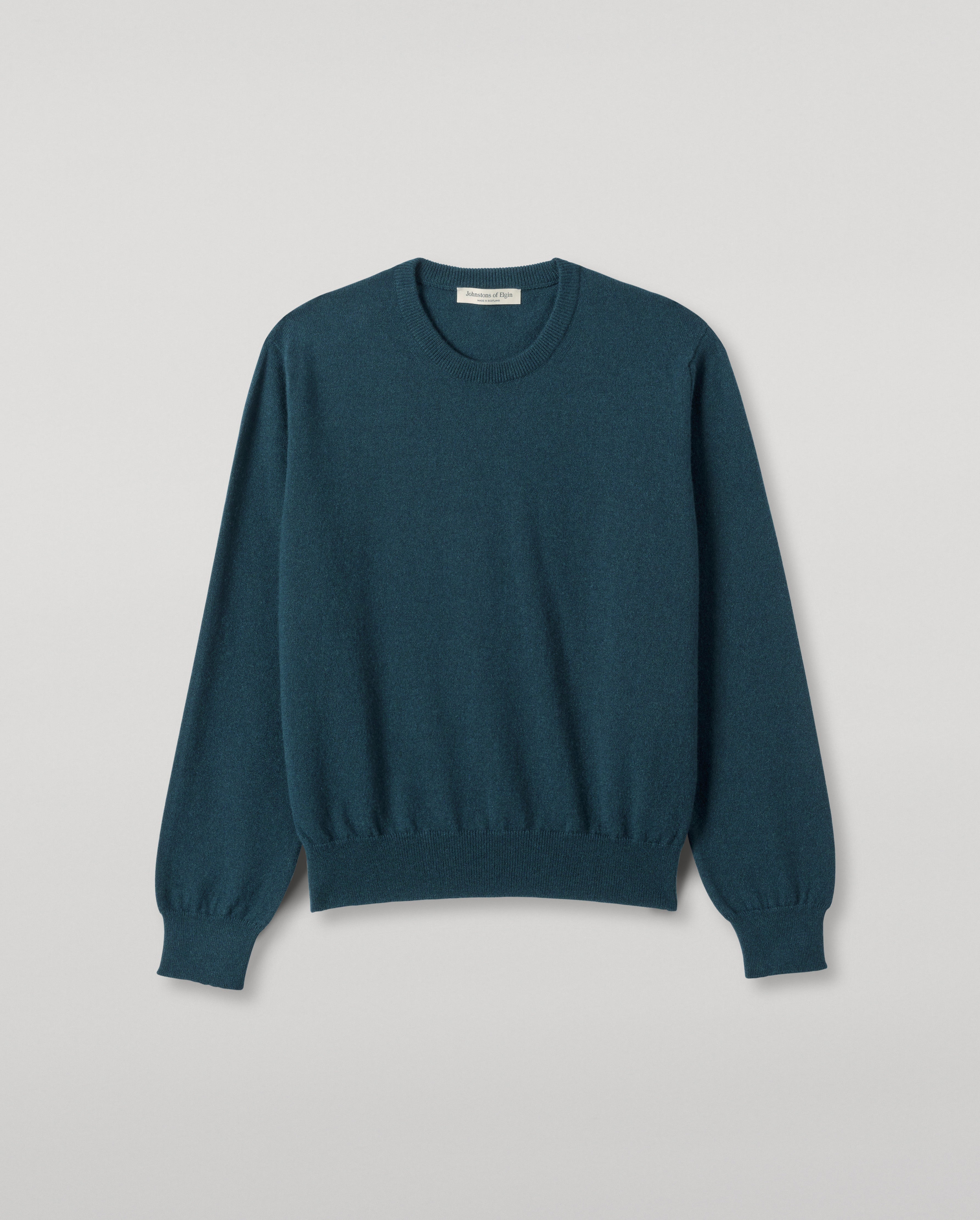 Lunan Bottle Green Classic Crew Jumper