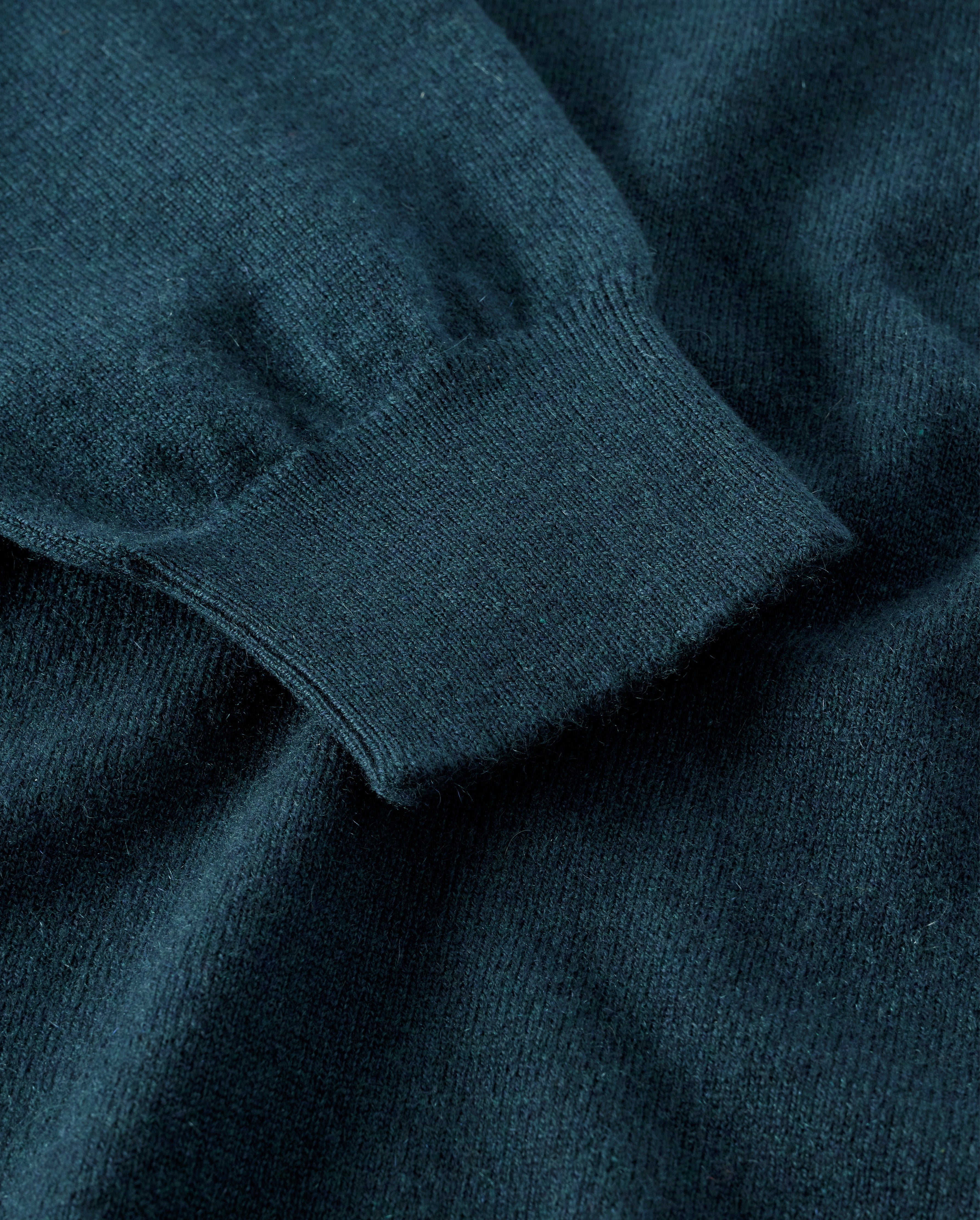 Lunan Bottle Green Classic Crew Jumper