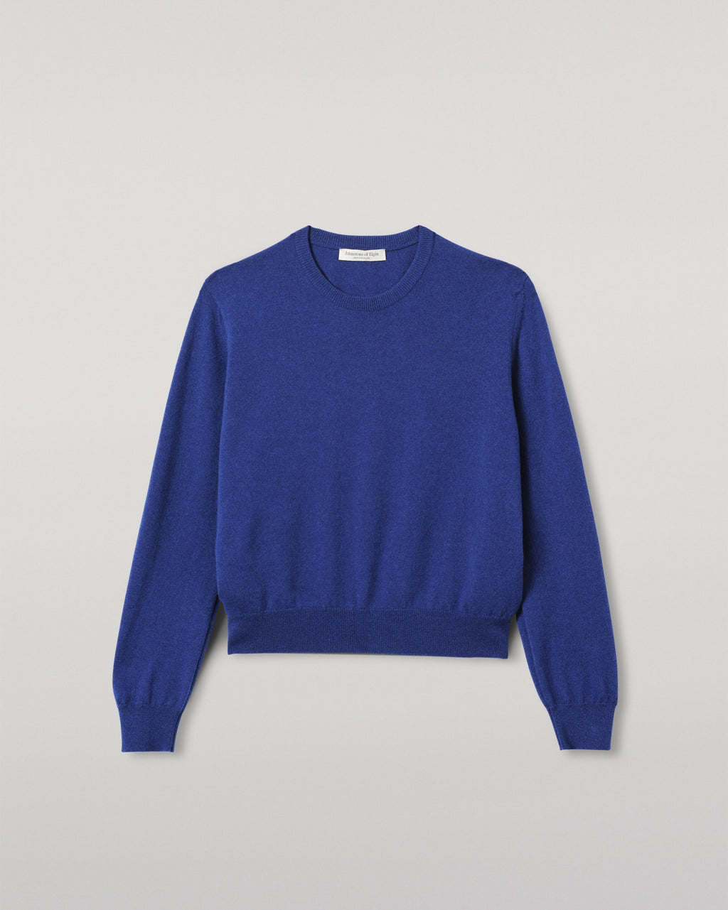 Lunan Blue Classic Cashmere Crew Jumper