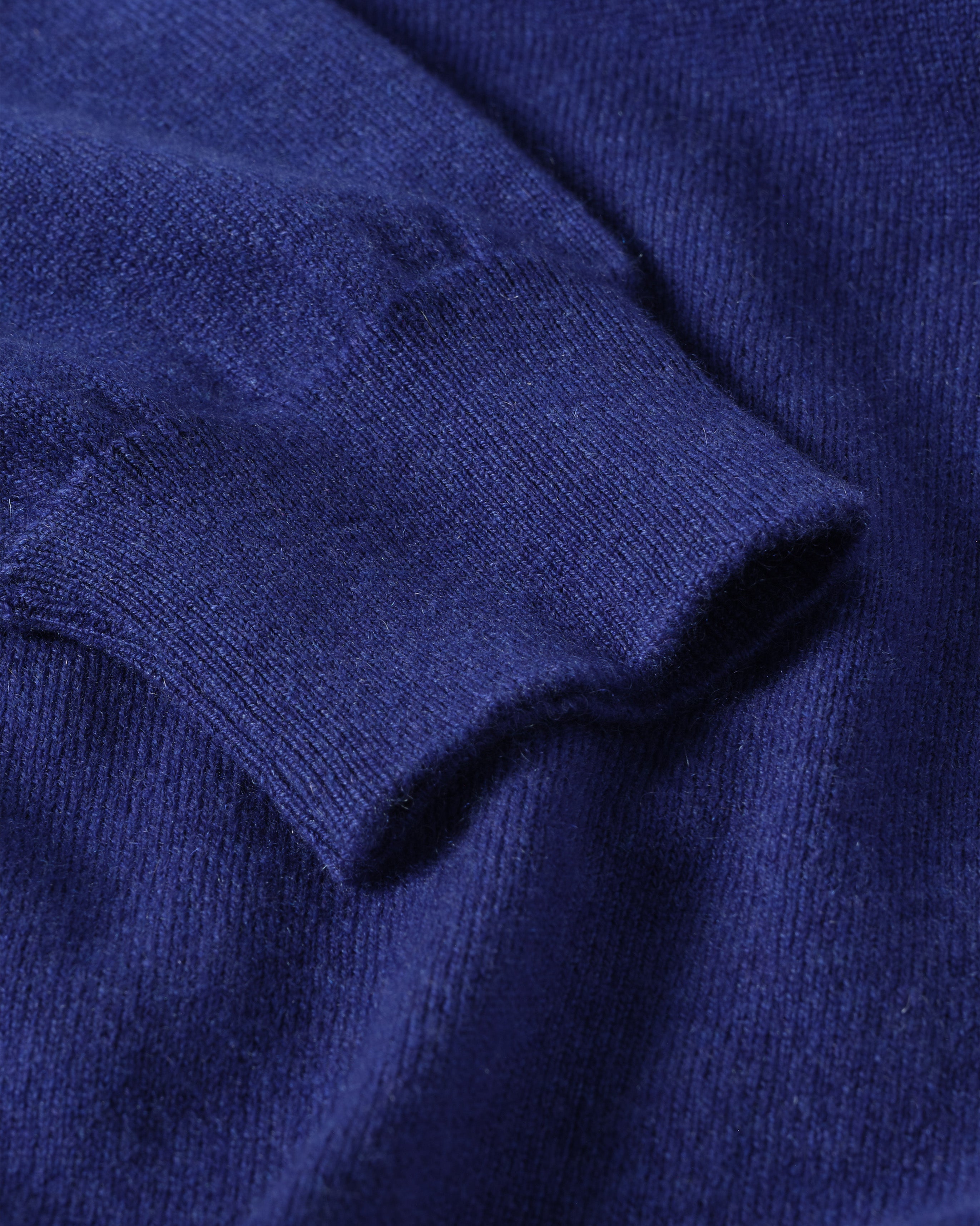 Lunan Blue Classic Cashmere Crew Jumper