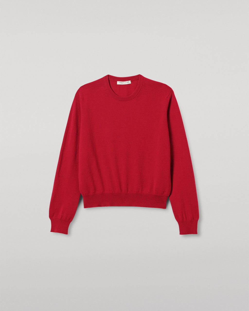 Lunan Classic Red Cashmere Crew Jumper