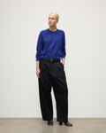 Lunan Blue Classic Cashmere Crew Jumper