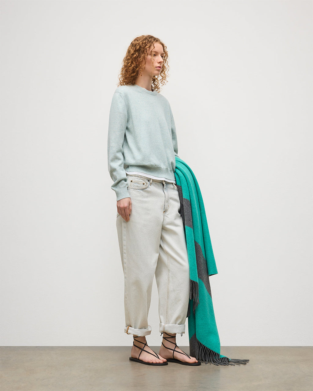 Lunan Light Green Classic Crew Jumper
