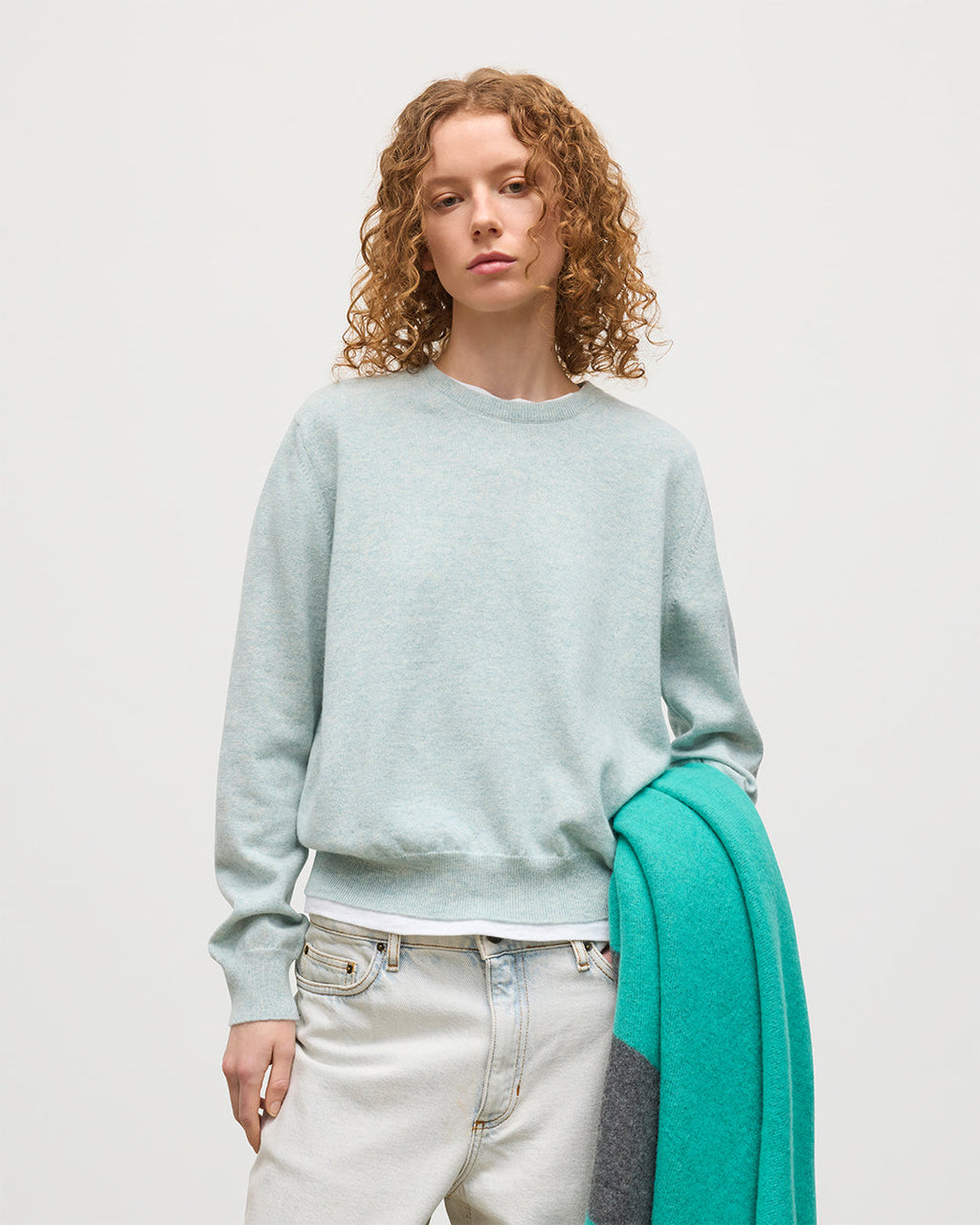 Lunan Light Green Classic Crew Jumper