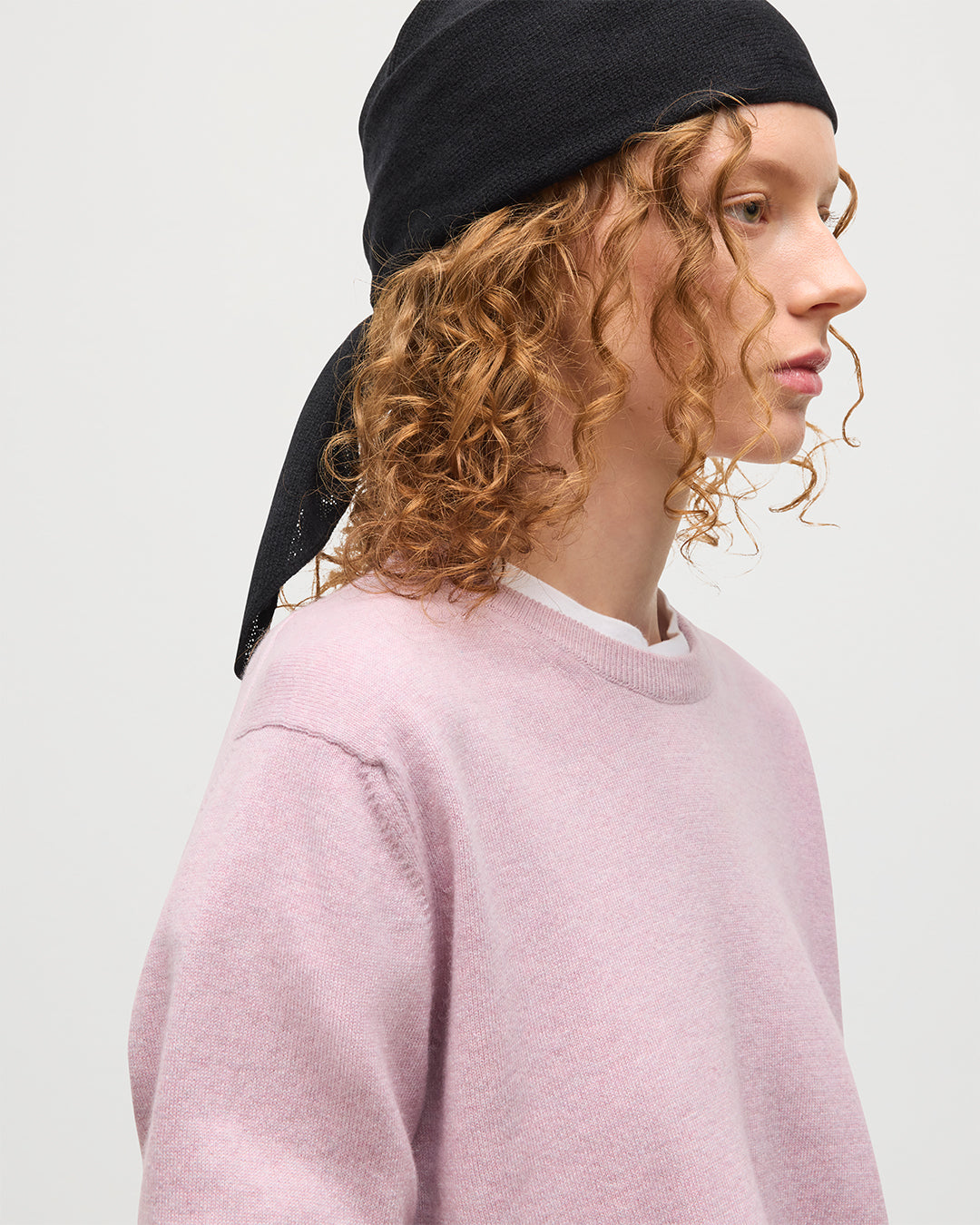 Lunan Light Pink Classic Crew Jumper