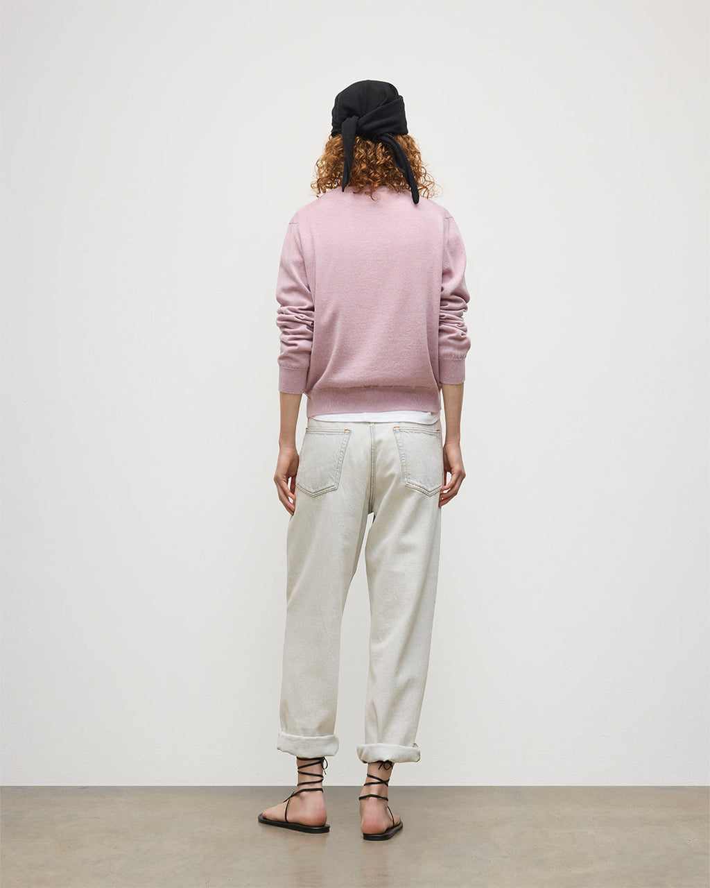 Lunan Light Pink Classic Crew Jumper