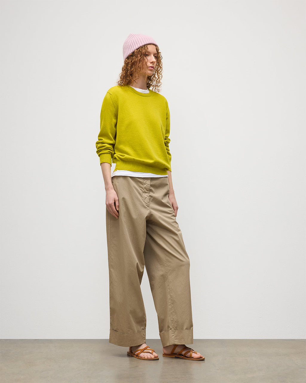Lunan Yellow Classic Crew Jumper