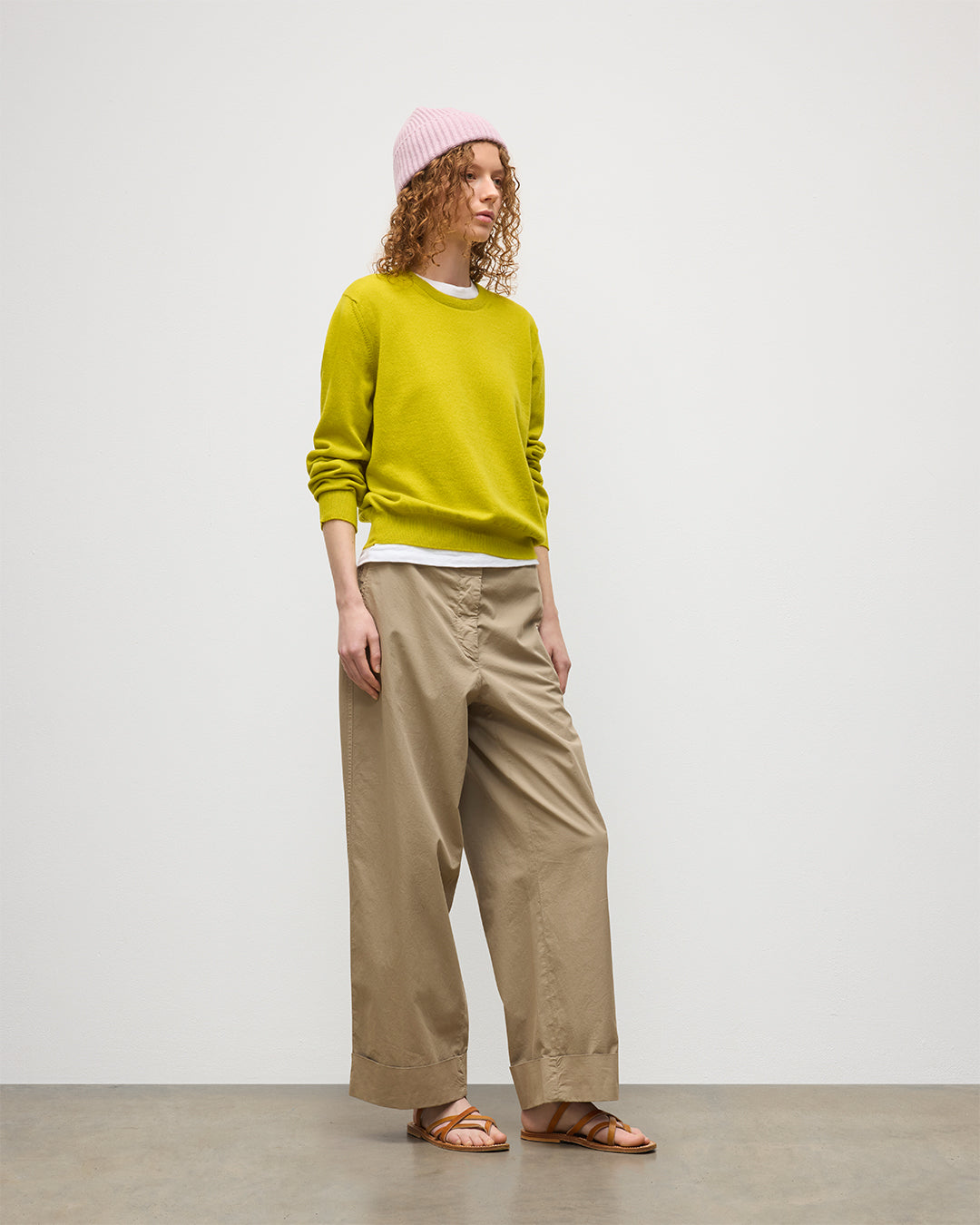 Lunan Yellow Classic Crew Jumper