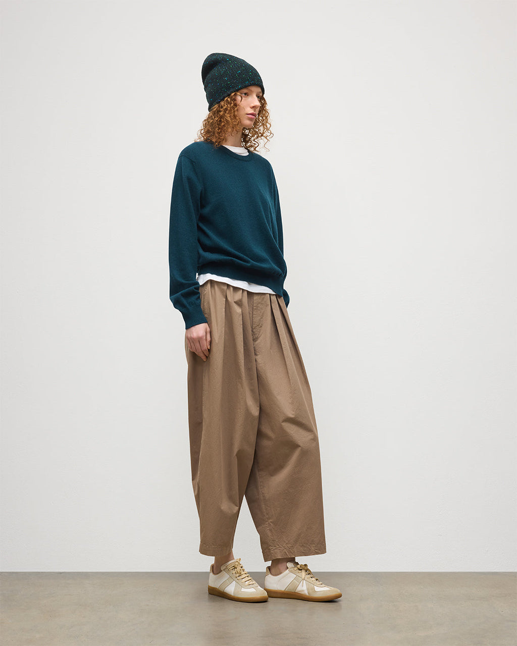 Lunan Bottle Green Classic Crew Jumper