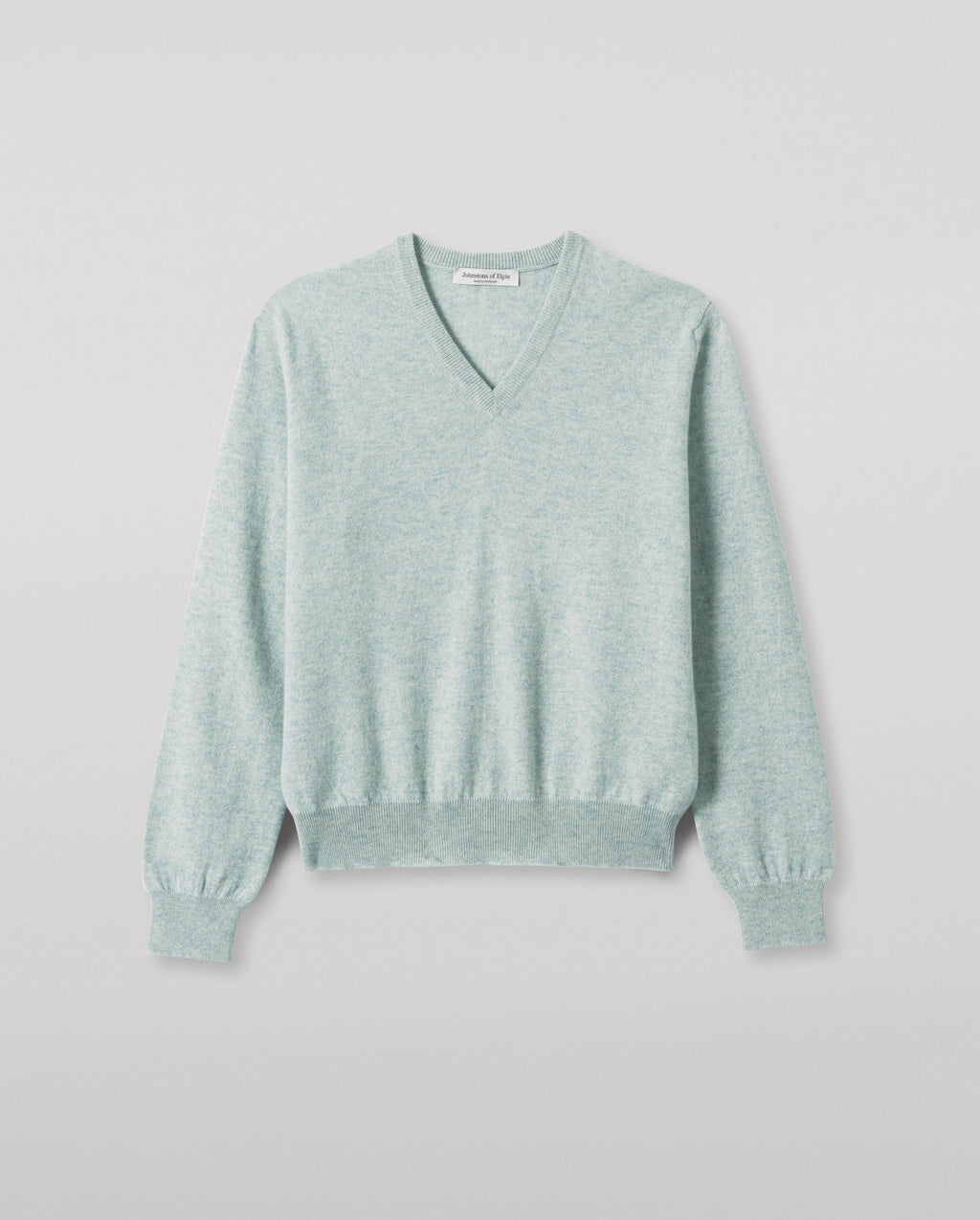 Lunan Light Green Classic V Neck Jumper