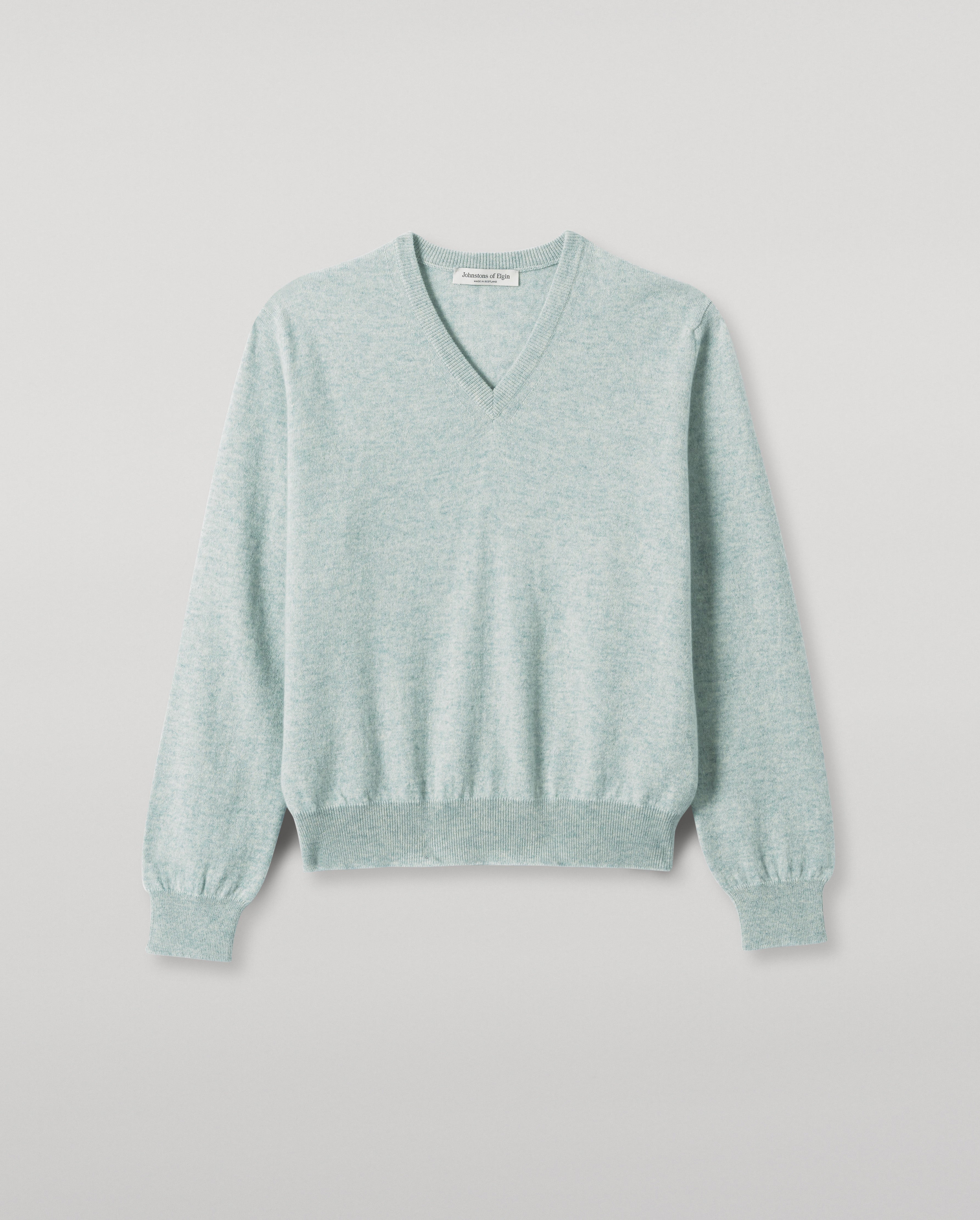 Lunan Light Green Classic V Neck Jumper