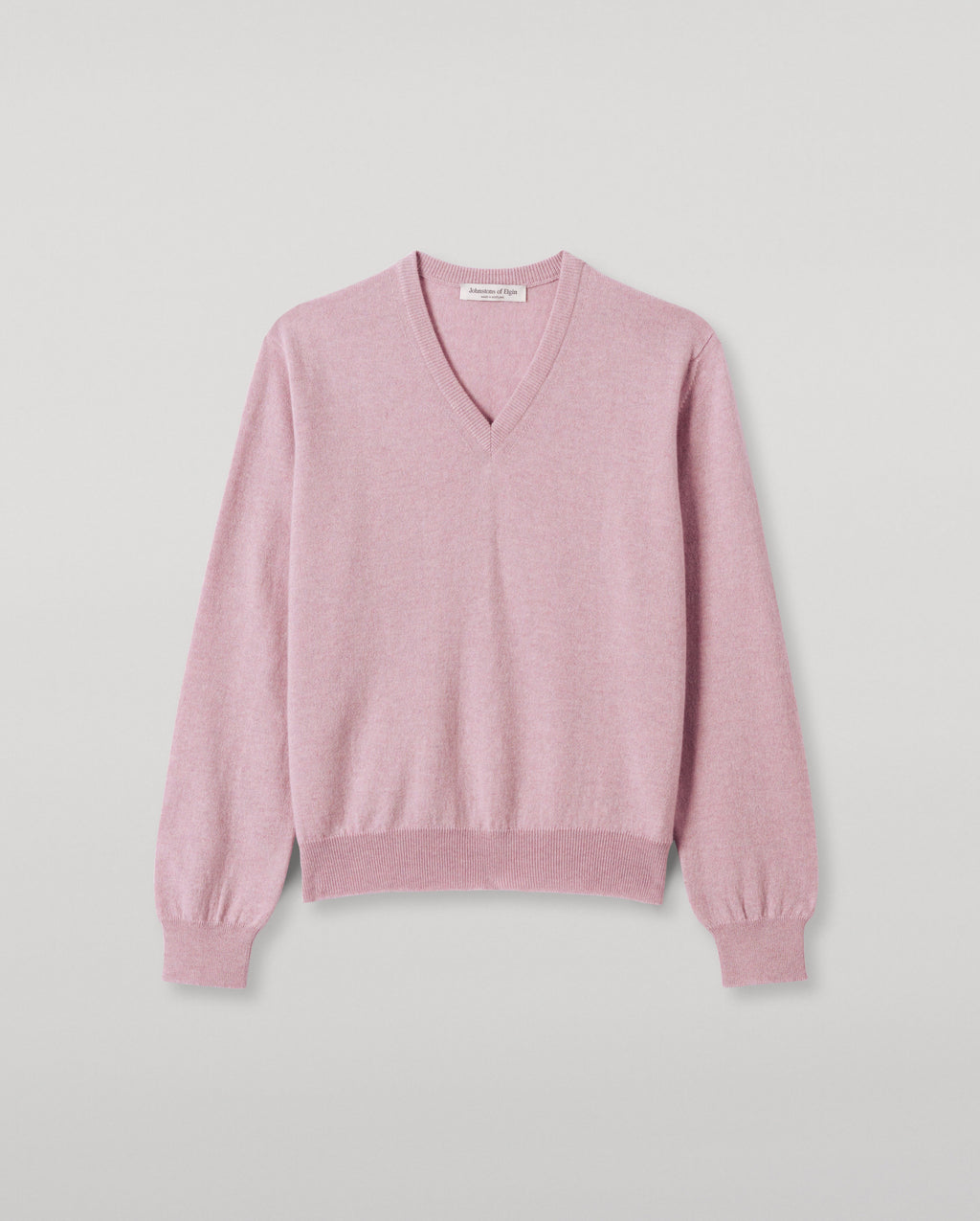 Lunan Light Pink Classic V Neck Jumper
