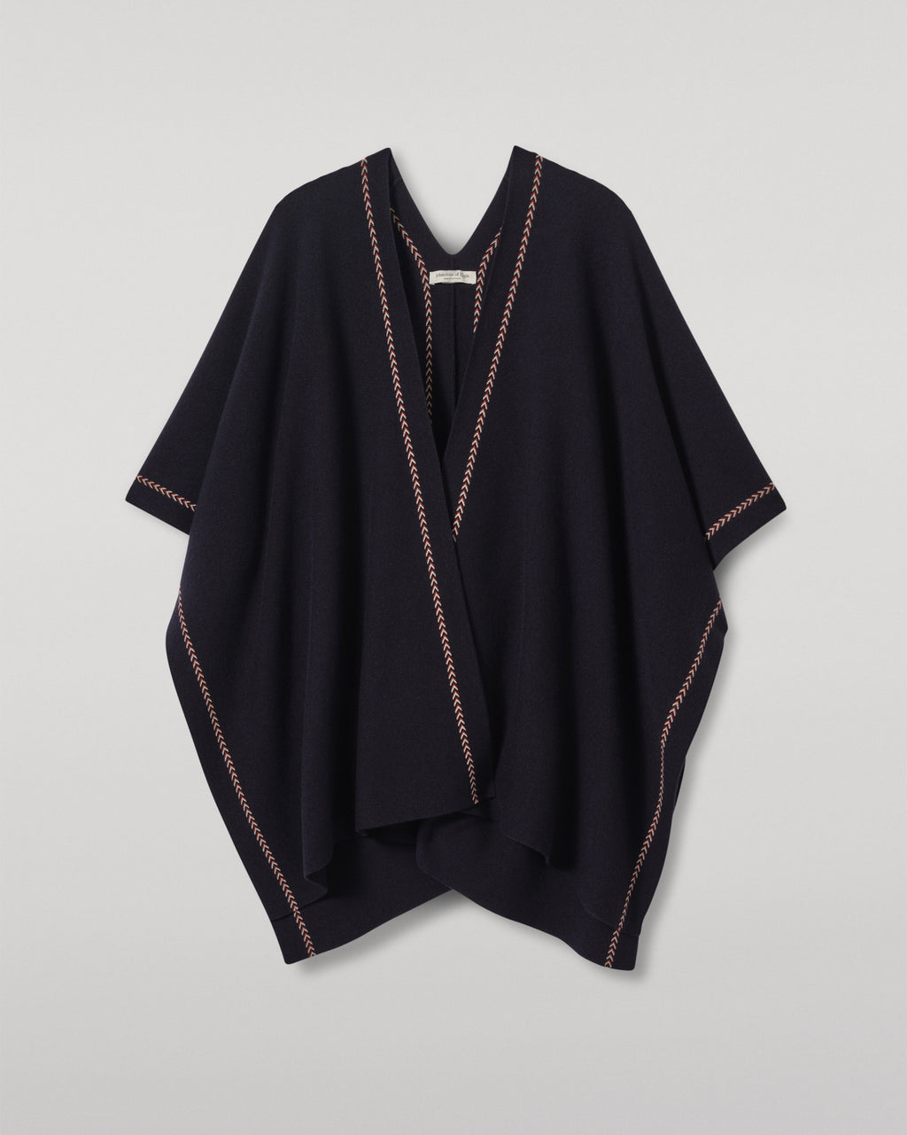 Hawk Dark Navy Cashmere Poncho