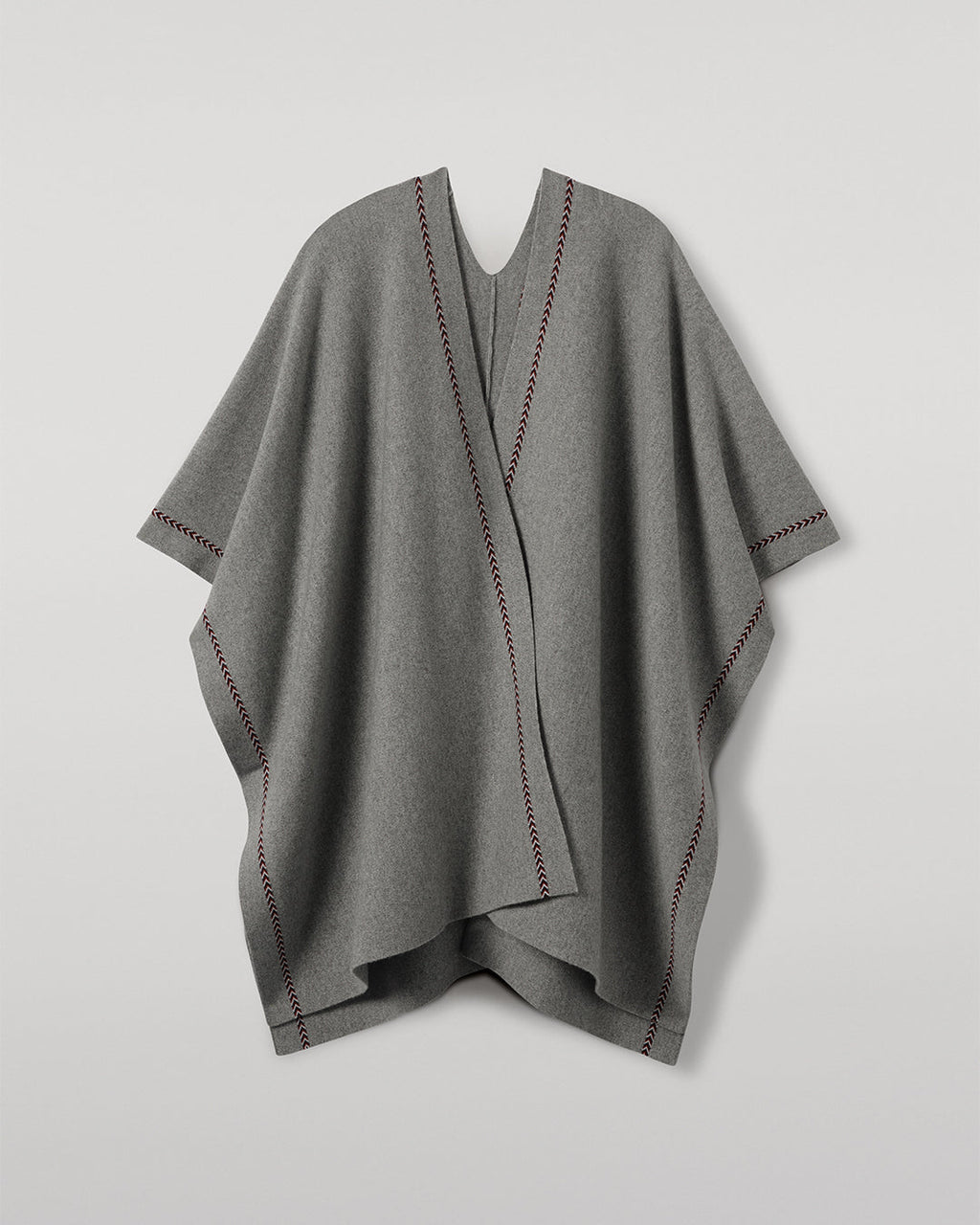 Hawk Light Grey Cashmere Poncho
