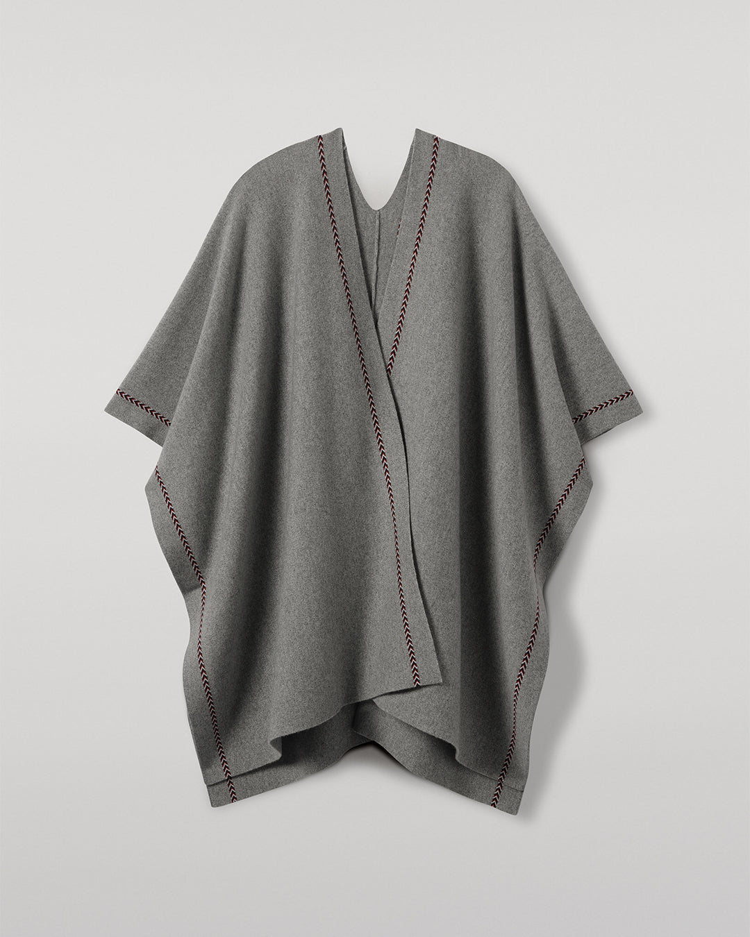 Hawk Light Grey Cashmere Poncho