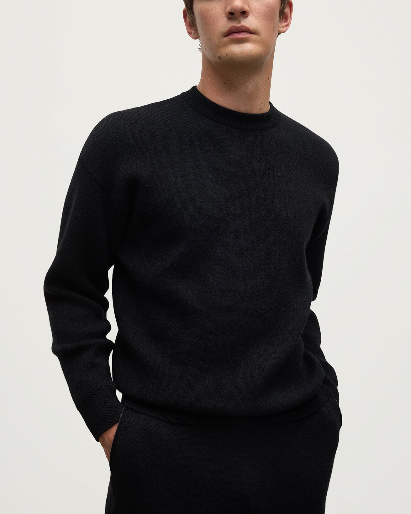 Double Faced Black Sweatshirt