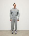 Double Face Light Grey Tapered Joggers