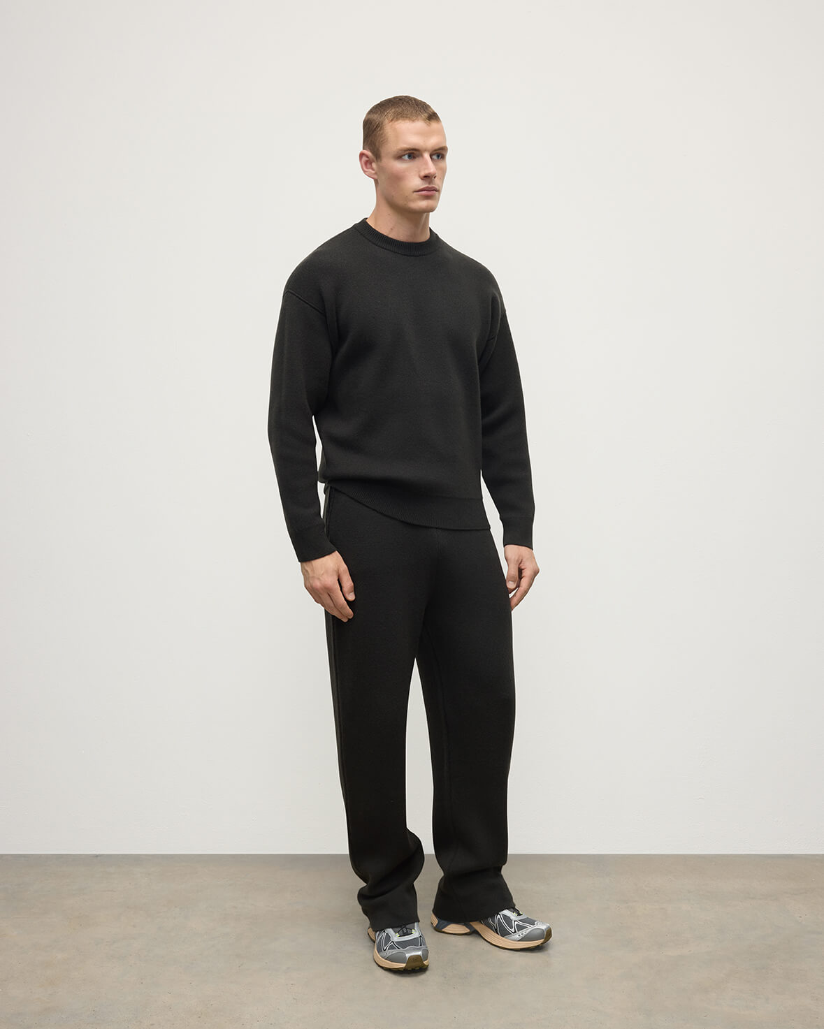 Double Faced Dark Grey Sweatshirt