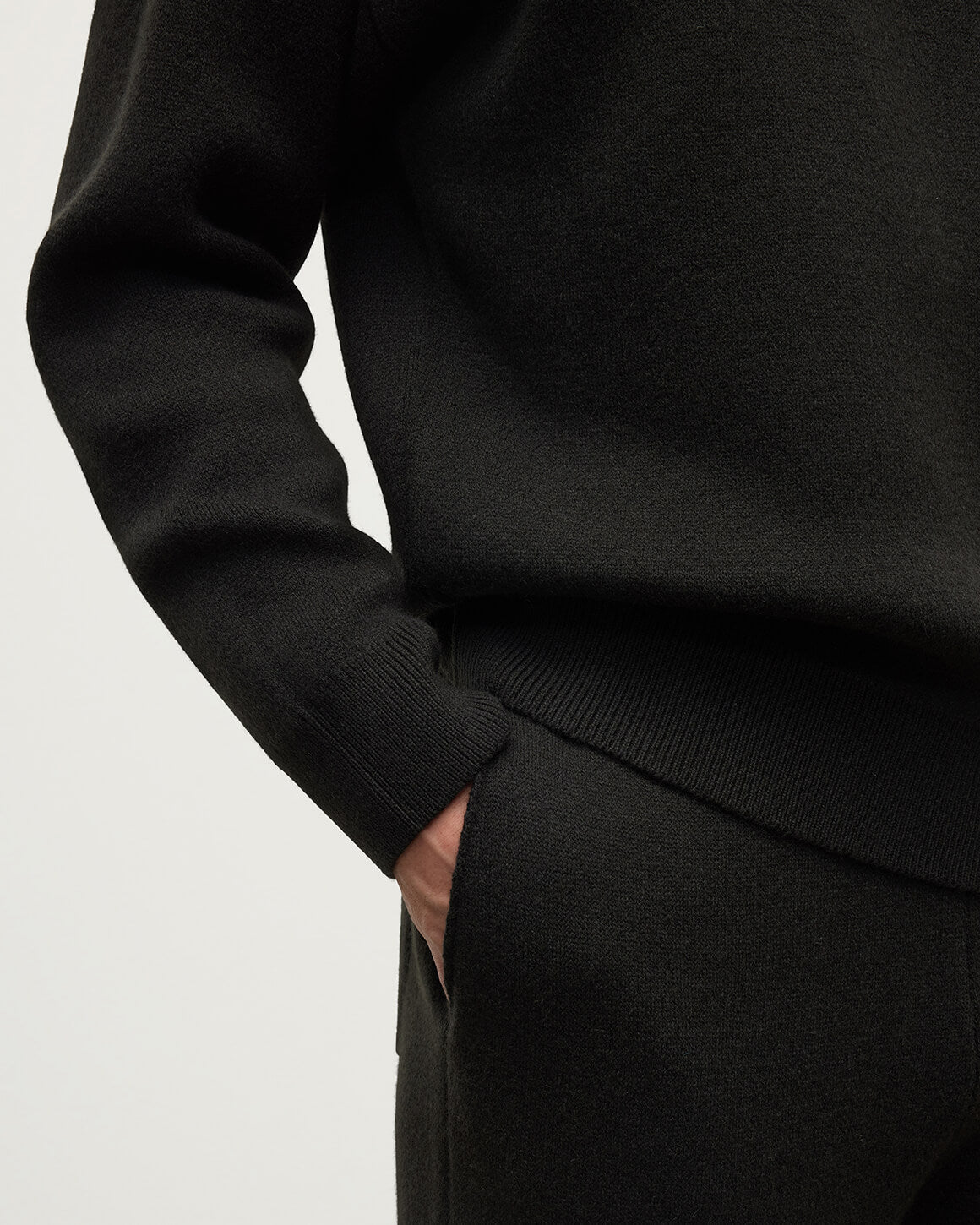 Double Faced Dark Grey Tapered Joggers