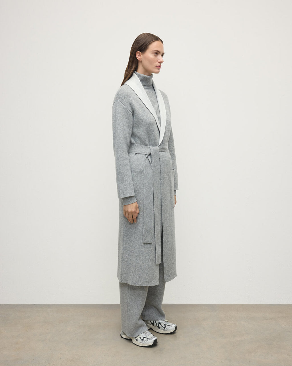 Double-Face Light Grey Cardigan