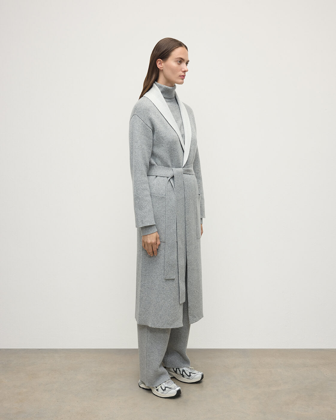 Double-Face Light Grey Cardigan
