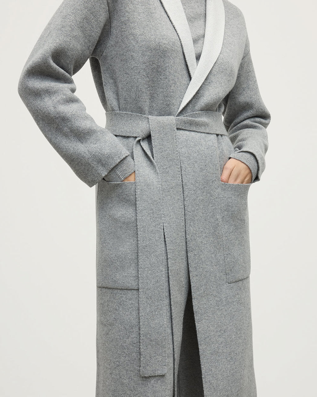Double-Face Light Grey Cardigan