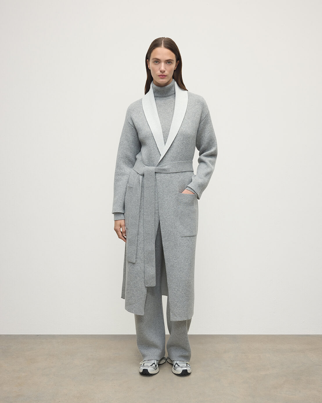 Double-Face Light Grey Cardigan