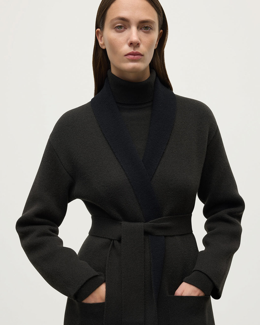 Double-Face Dark Grey Cardigan