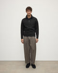 Double Face Dark Grey Half Zip Jumper