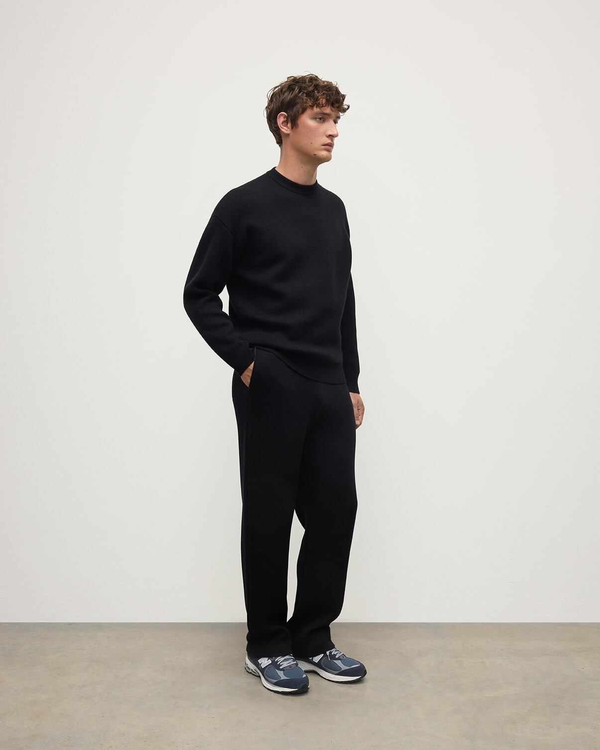 Double Faced Black Sweatshirt