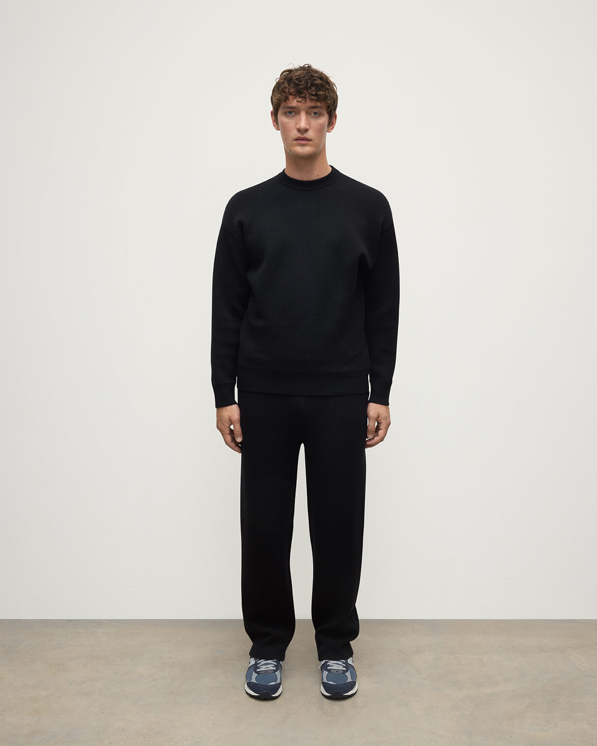 Double Faced Black Sweatshirt