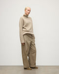 Kester Natural Marl Cashmere Funnel Neck Jumper