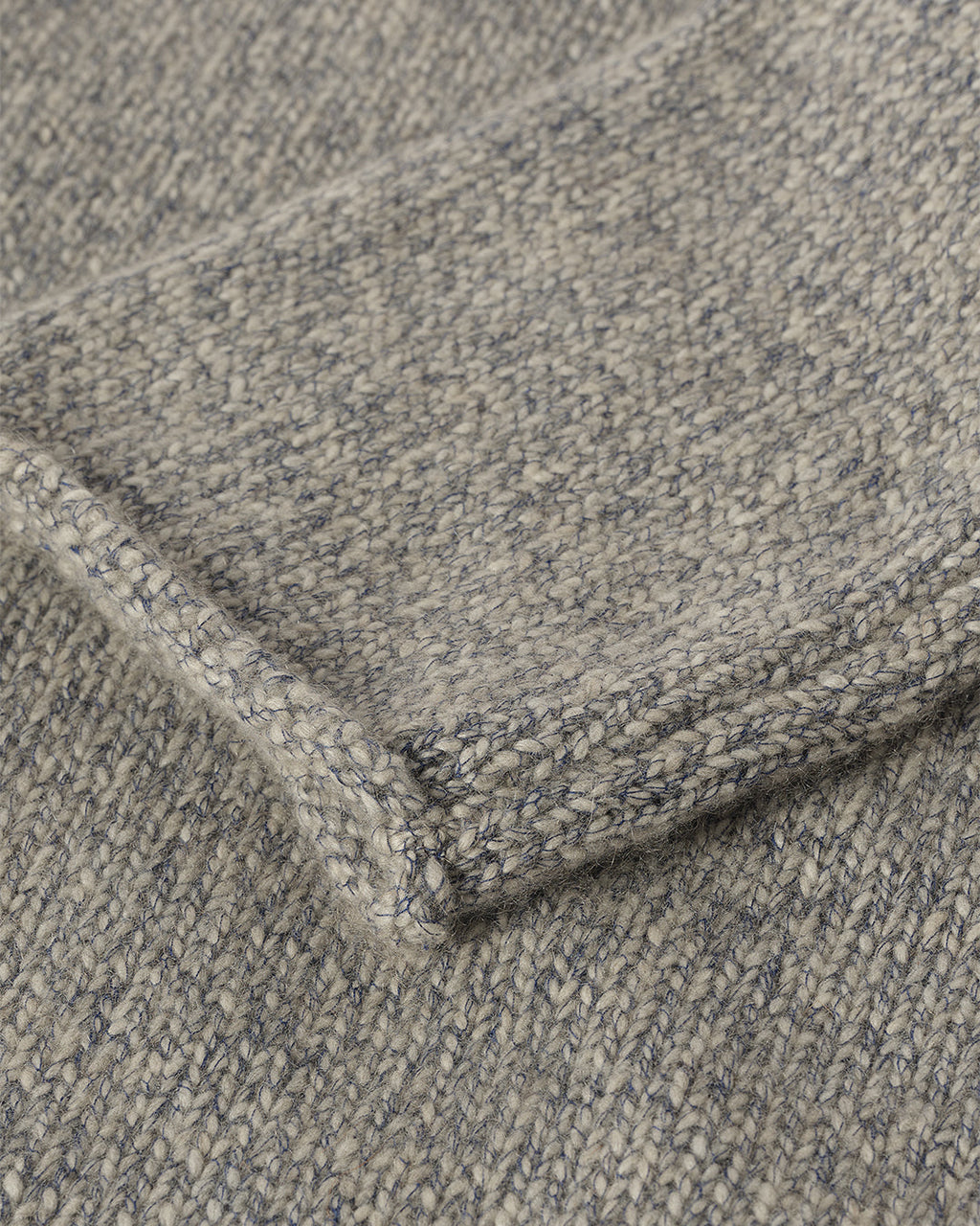 Kester Blue Marl Cashmere Funnel Neck Jumper