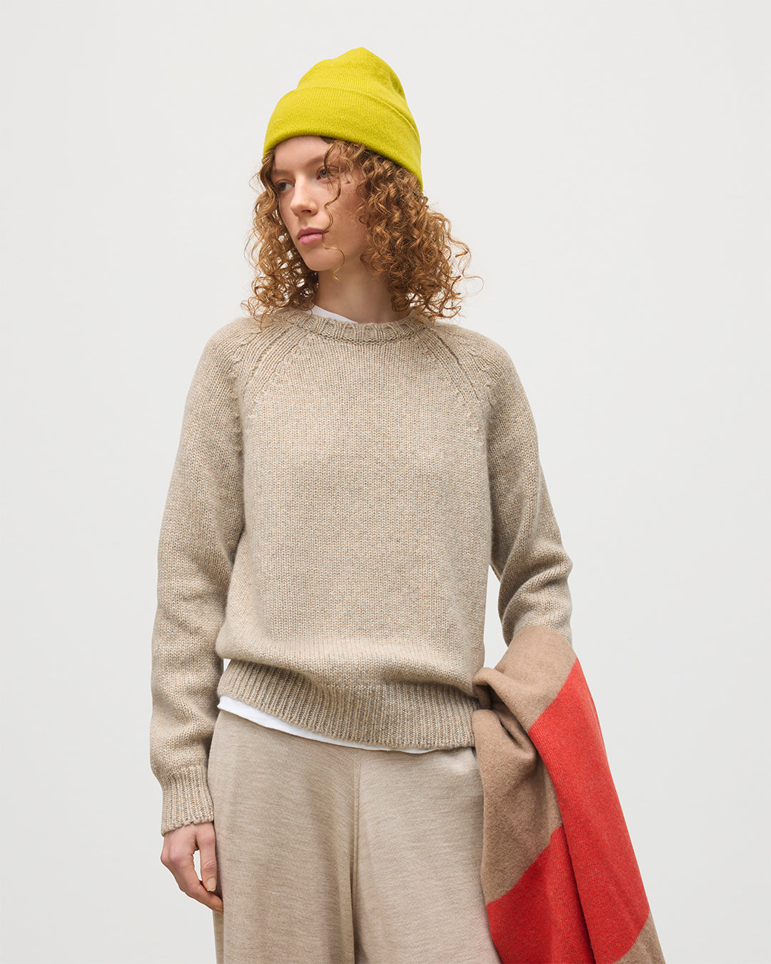 Bay Natural Marl Cashmere & Cotton Jumper