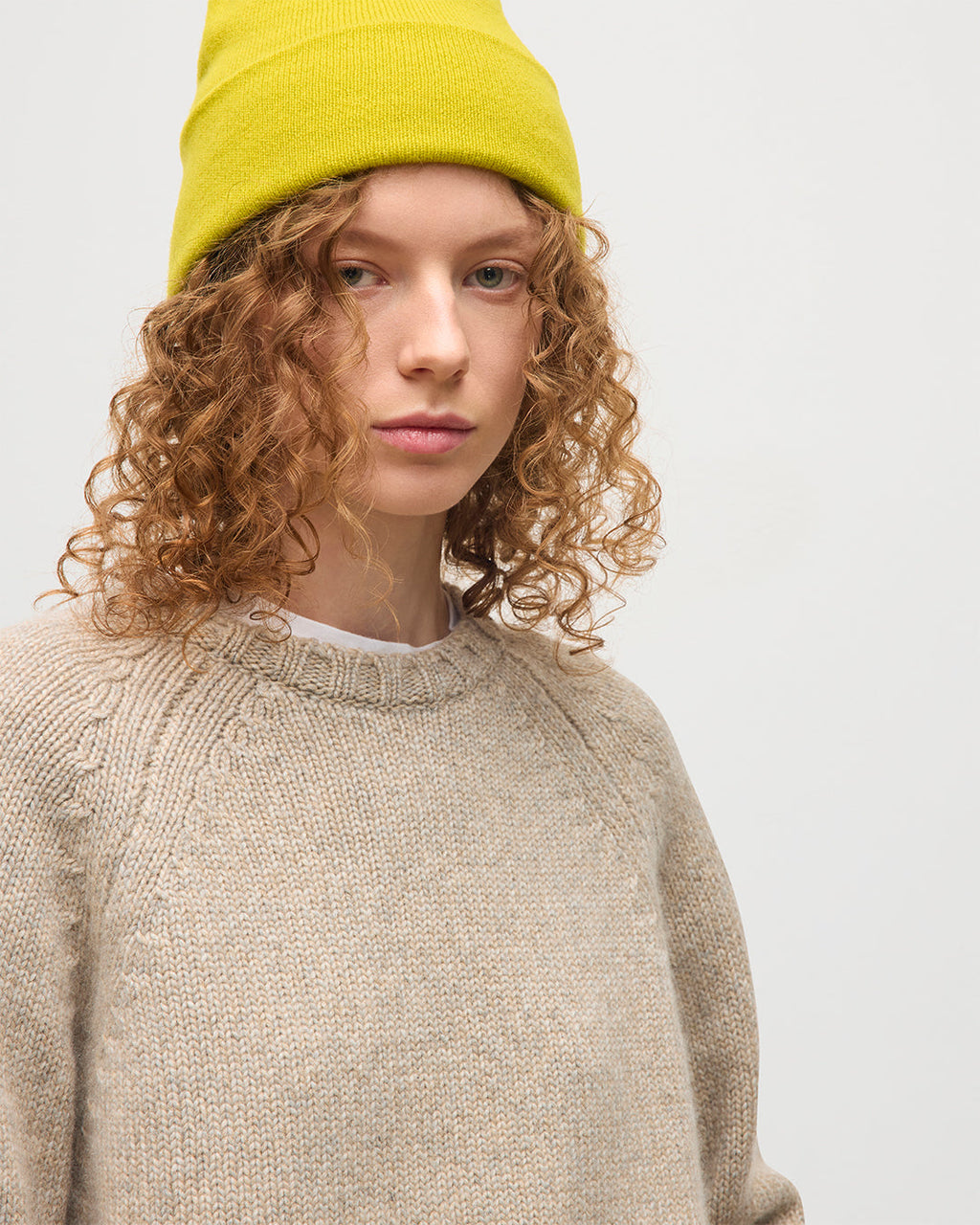 Bay Natural Marl Cashmere & Cotton Jumper