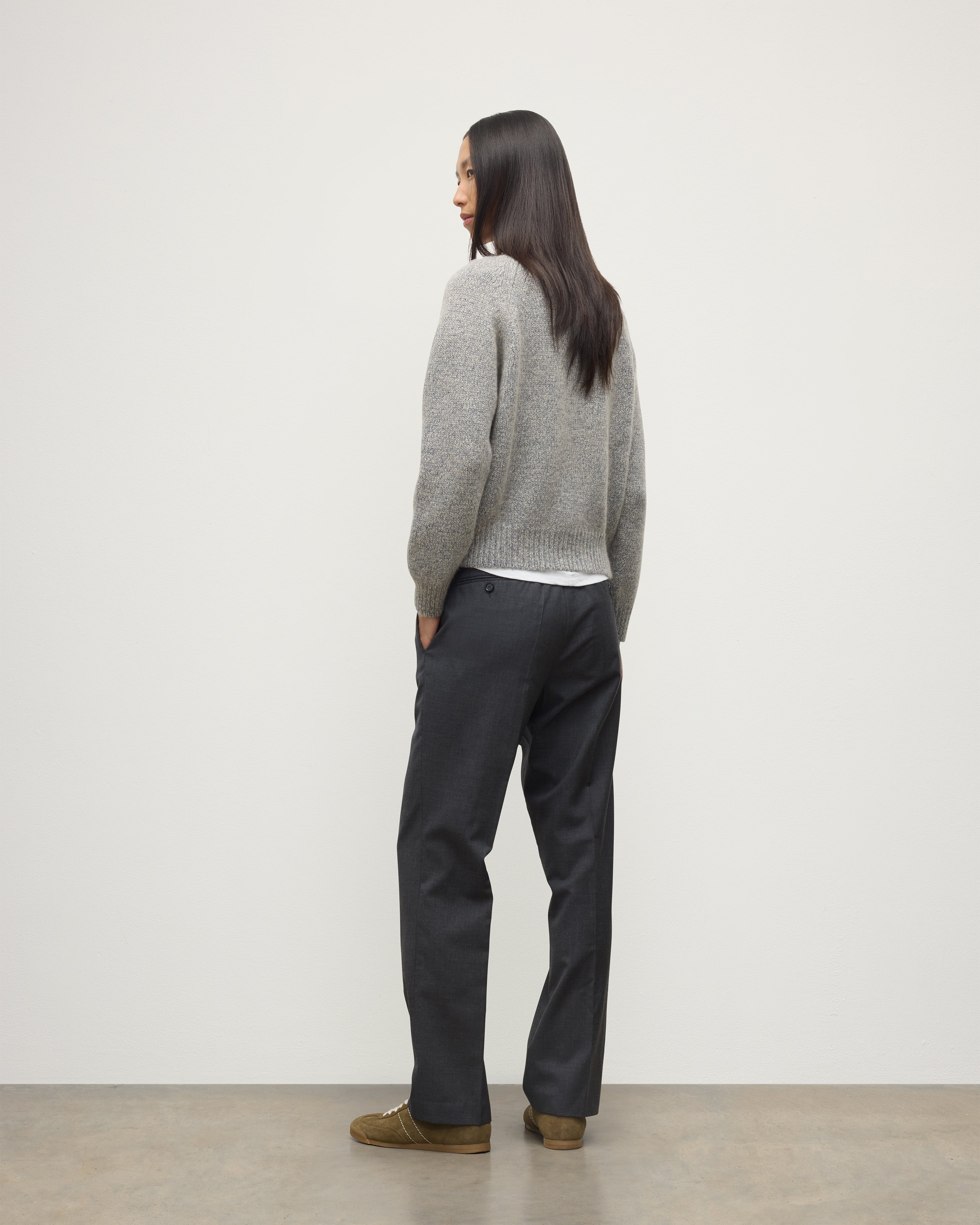 Bay Blue Marl Cashmere & Cotton Jumper
