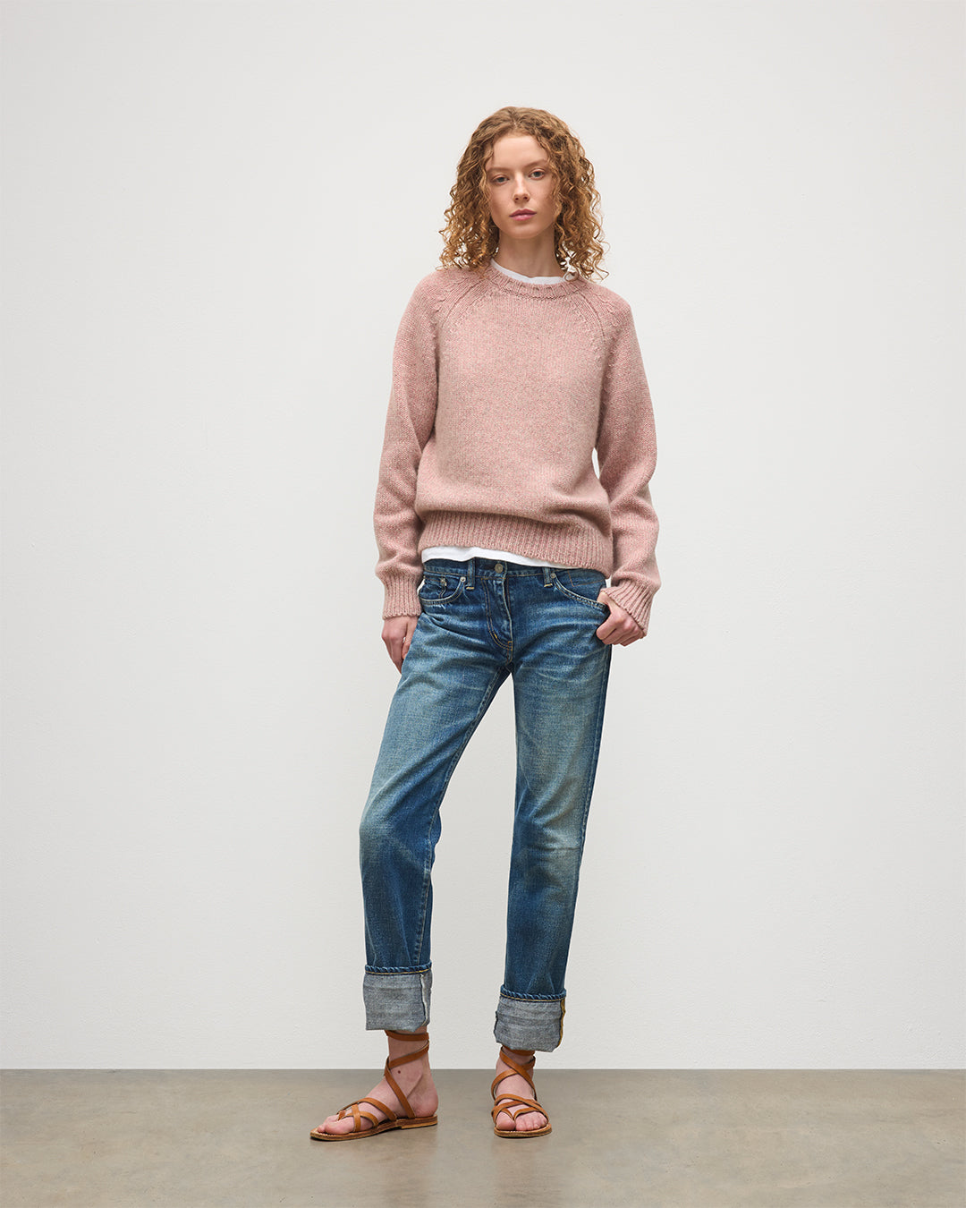 Bay Pink Marl Cashmere & Cotton Jumper