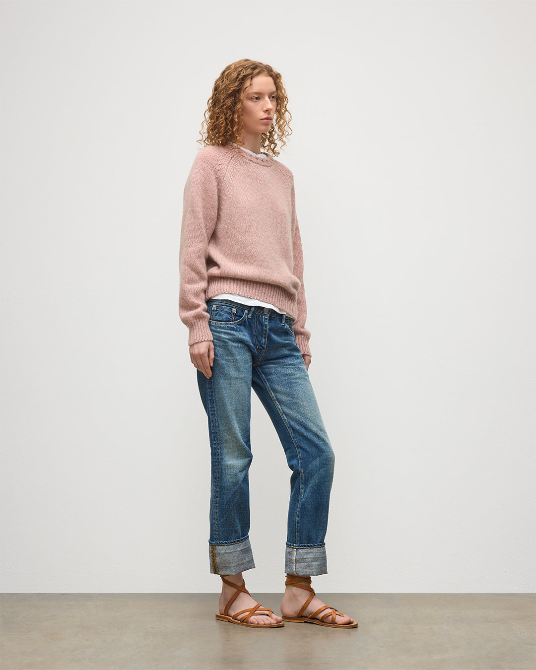 Bay Pink Marl Cashmere & Cotton Jumper