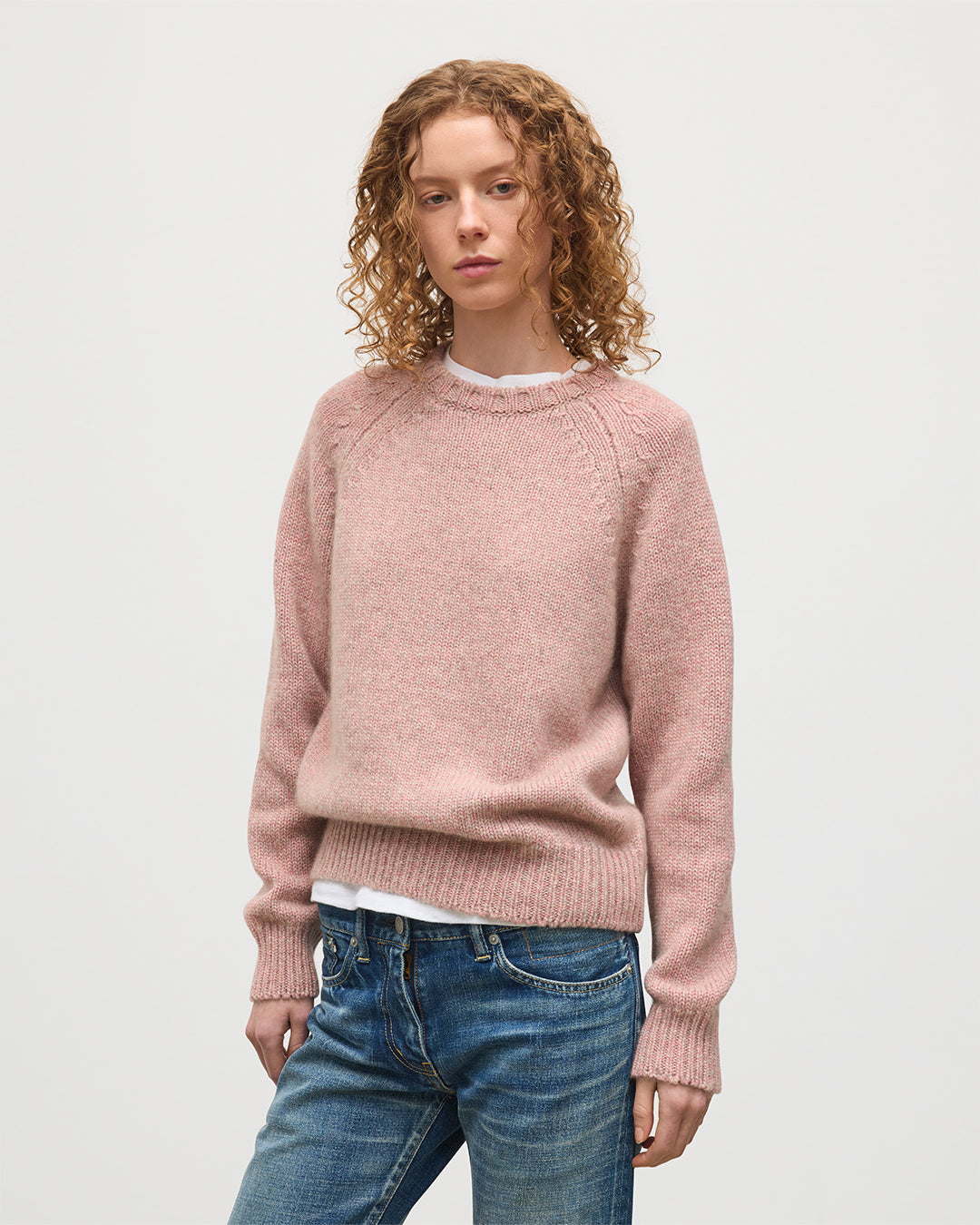 Bay Pink Marl Cashmere & Cotton Jumper
