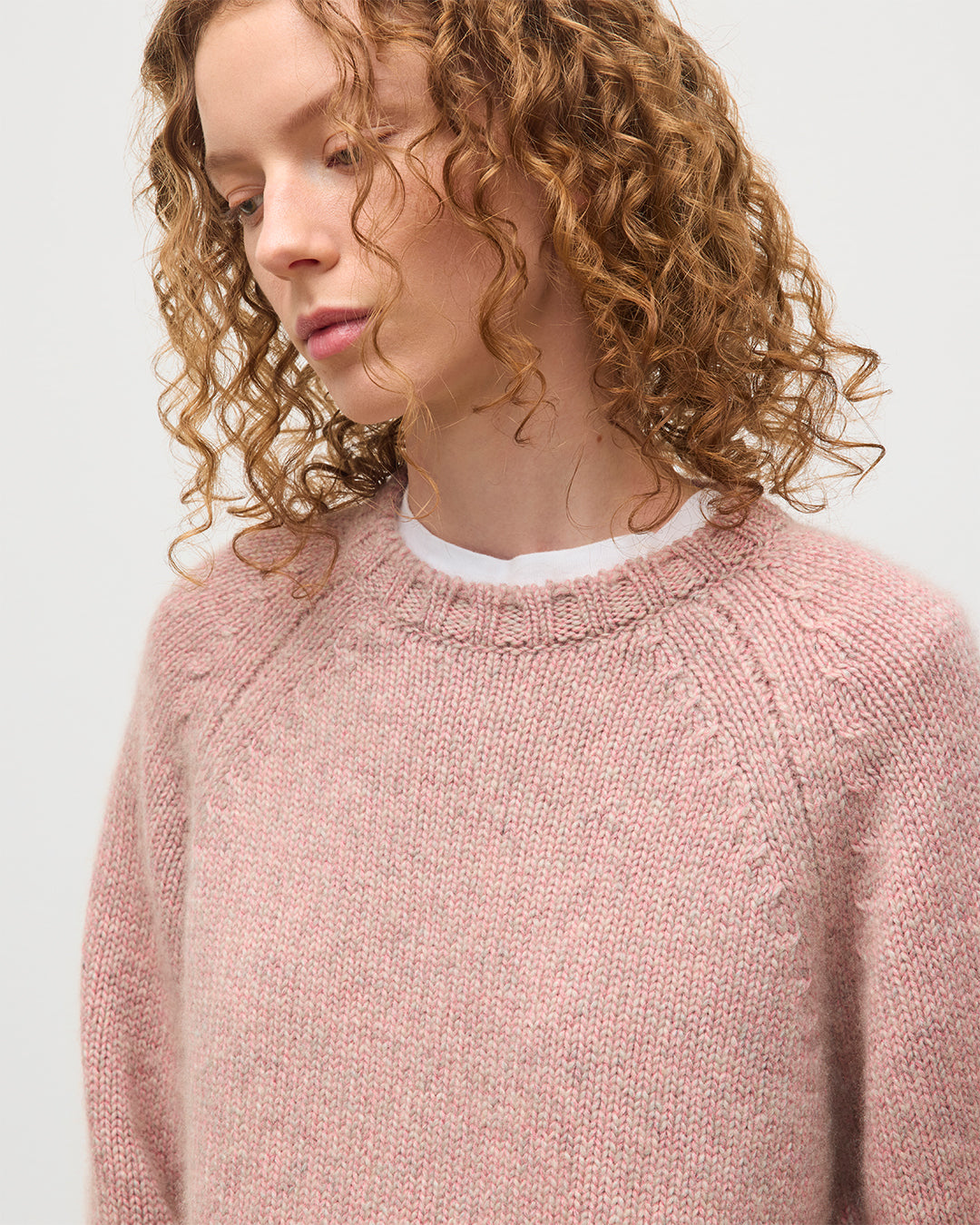 Bay Pink Marl Cashmere & Cotton Jumper