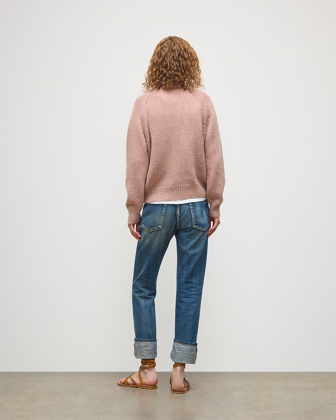 Bay Pink Marl Cashmere & Cotton Jumper