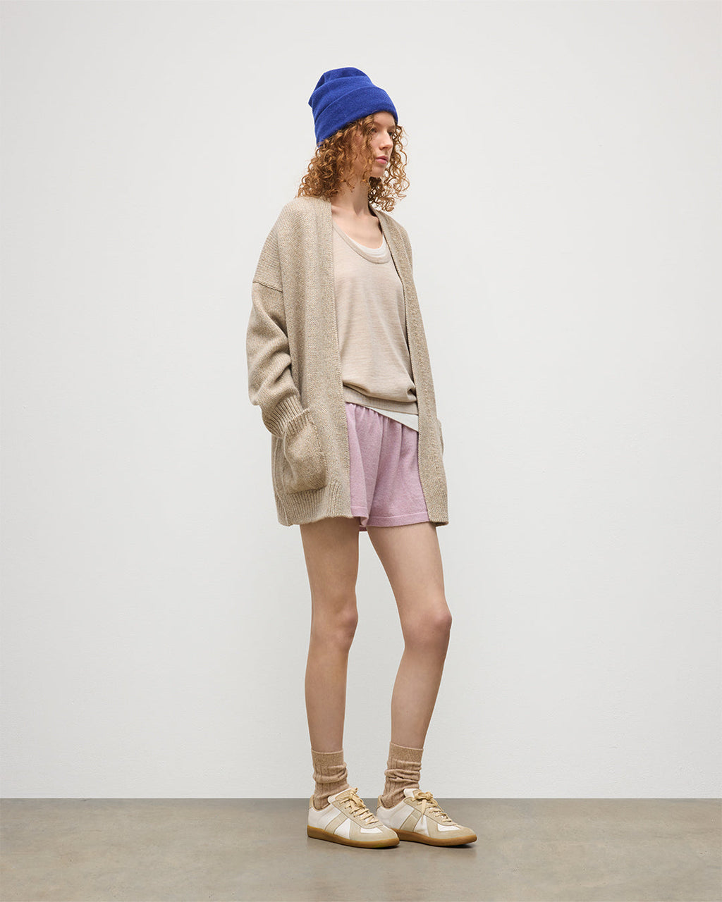 Bay Natural Marl Cashmere & Cotton Cardigan